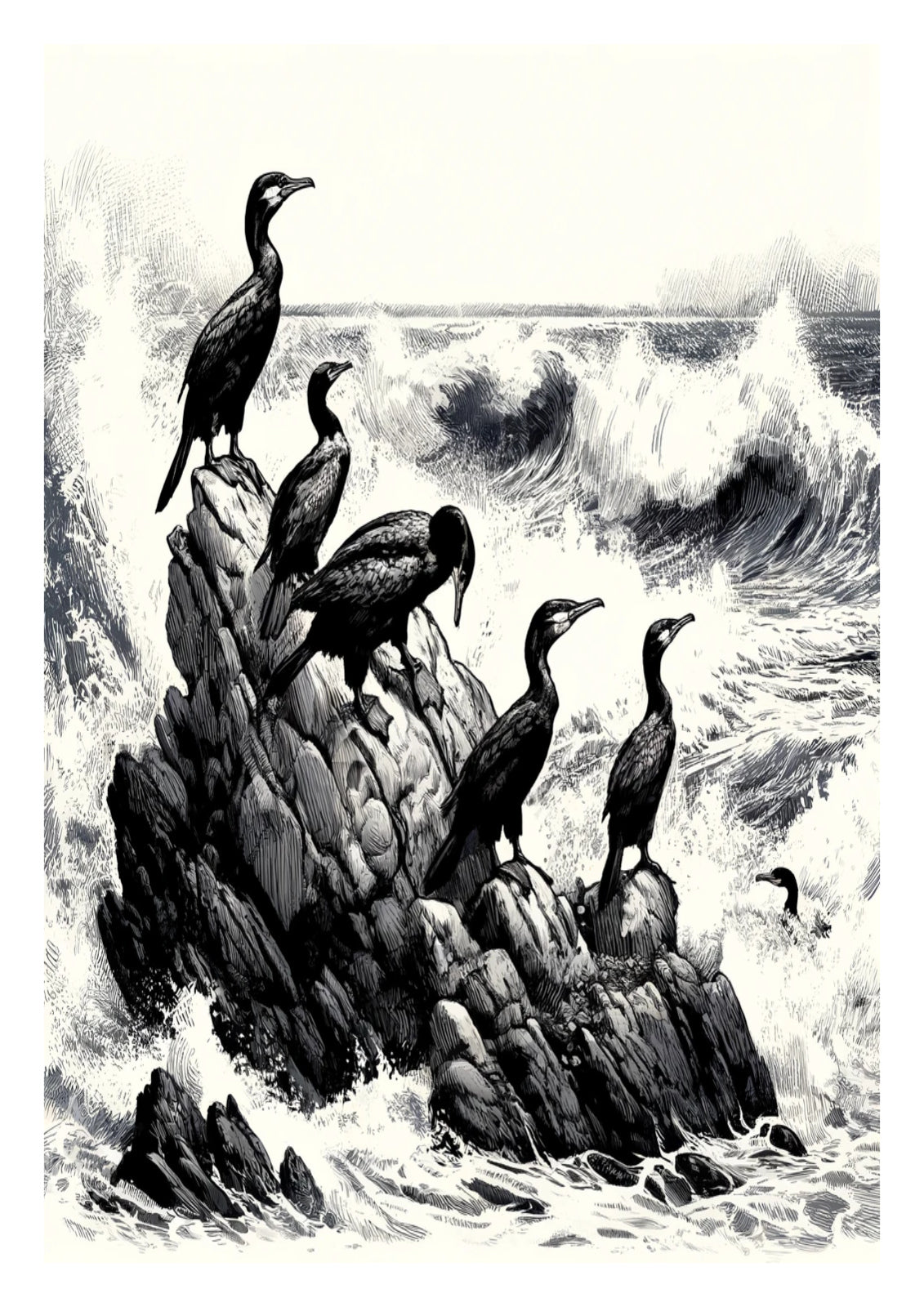 Cormorants on Rock