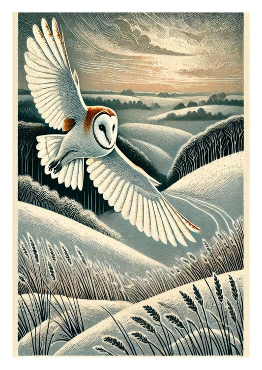 Barn Owl in Snow