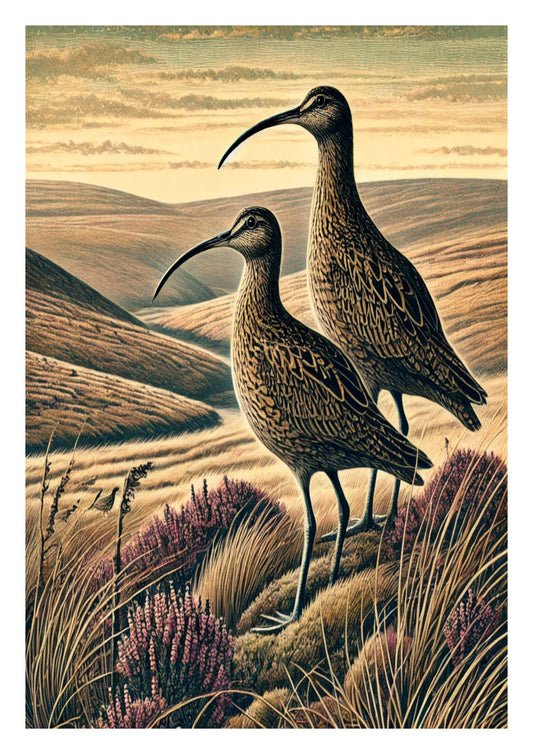 Curlews in Moorland
