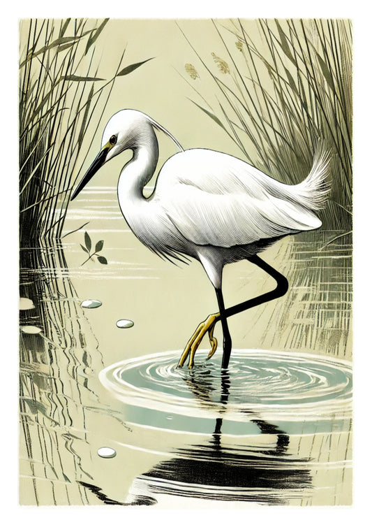 Egret Fishing