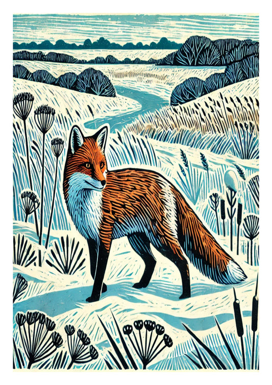 Winter Fox in Snow